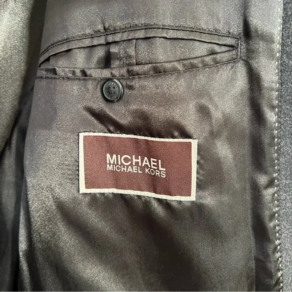 Michael Kors Woolblend Winter Charcoal Peacoat Sz 50L